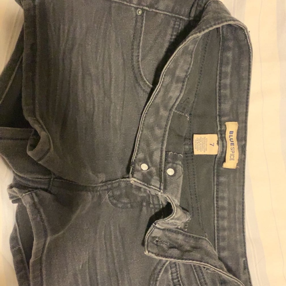 Blue Spice Charcoal Denim Shorts